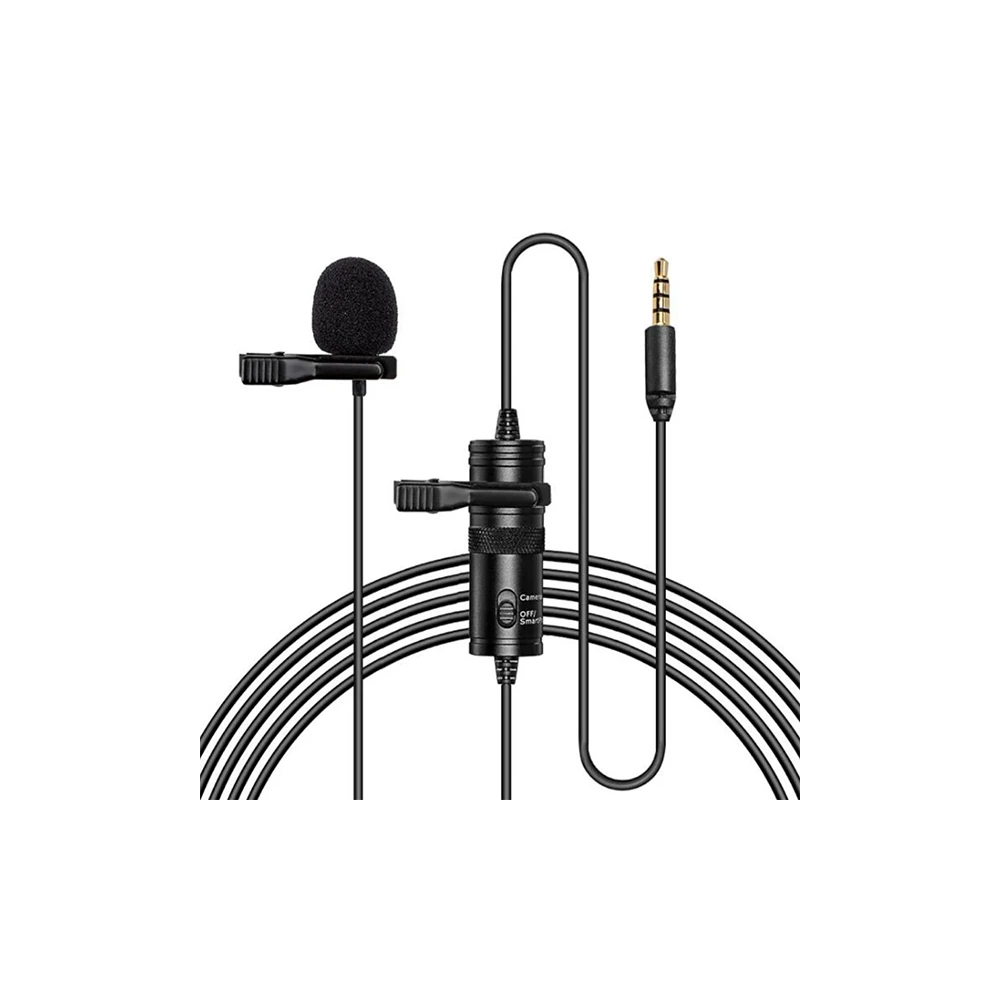 ALLY 3.5MM Universal Lavalier Kablolu Yaka Mikrofonu 6 Metre