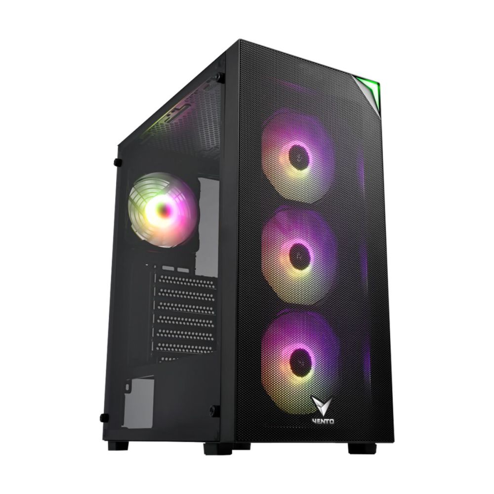 VENTO VG3400S Mid Tower, 650W 80+ Siyah, Temperli Cam, RGB, ATX GAMING
