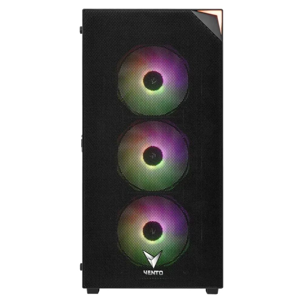 VENTO VG3400S Mid Tower, 650W 80+ Siyah, Temperli Cam, RGB, ATX GAMING