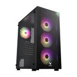 VENTO VG3400S Mid Tower, 750W 80+ Siyah, Temperli Cam, RGB, ATX GAMING