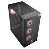 VENTO VG3400S Mid Tower, 750W 80+ Siyah, Temperli Cam, RGB, ATX GAMING