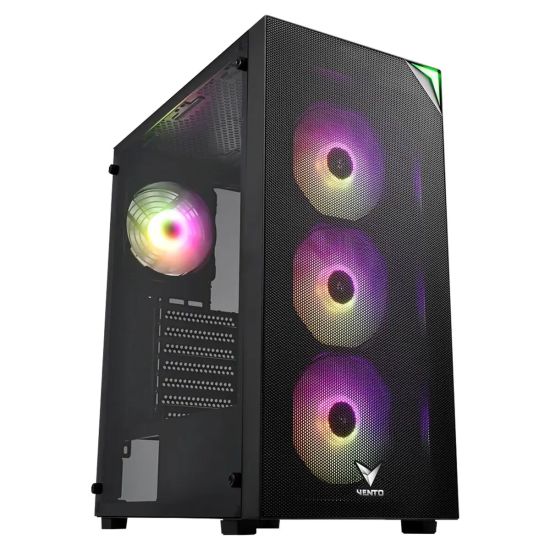 VENTO VG4200S Mid Tower, 850W 80+ Siyah, Temperli Cam, RGB, ATX GAMING