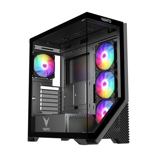 VENTO VG4202FL Mid Tower, 850W 80+ Siyah, Temperli Cam, RGB, ATX GAMIN