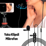 ALLY 3.5MM Universal Lavalier Kablolu Yaka Mikrofonu 6 Metre