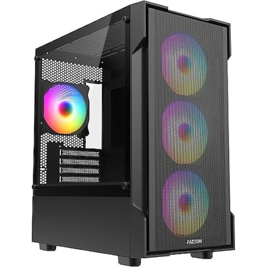 FAZEON F1 650W 80+ BRONZE Mesh 4x120mm Rainbow Fanlı mATX Bilgisayar K
