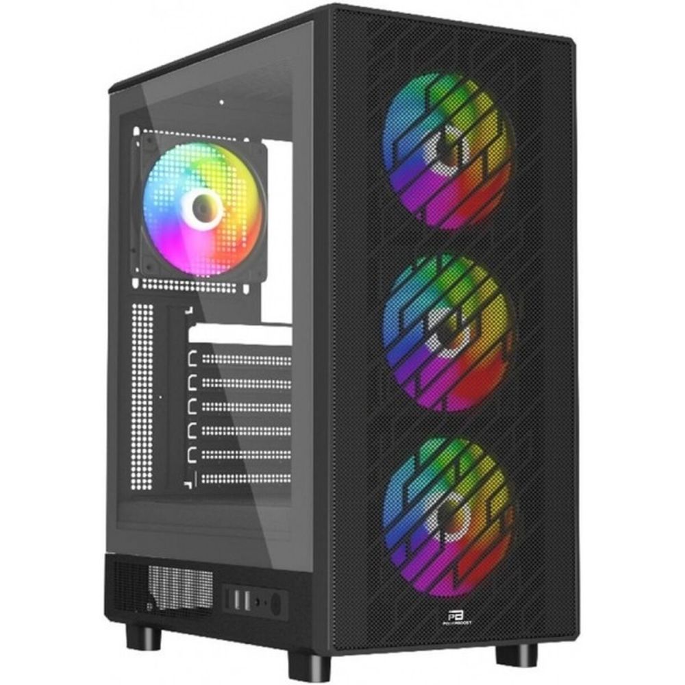 POWERBOOST PB-A700B 750W 80 + BRONZE MESH ÖN PANEL 4XRAINBOW FAN+USB3.