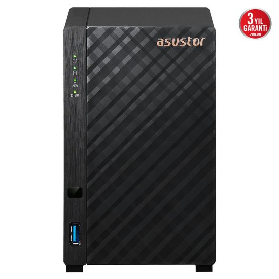 ASUSTOR AS1102TL, 1Gb DDR4 Ram, 2 Yuvalı (2x22TB Destek), 1x1GbE Netwo