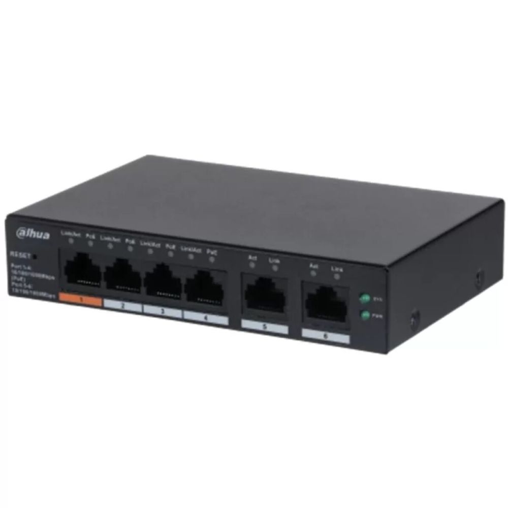 DAHUA CS4006-4GT-60, 4 Port, Gigabit, PoE 60W, 2 Port Uplink, Cloud Yö