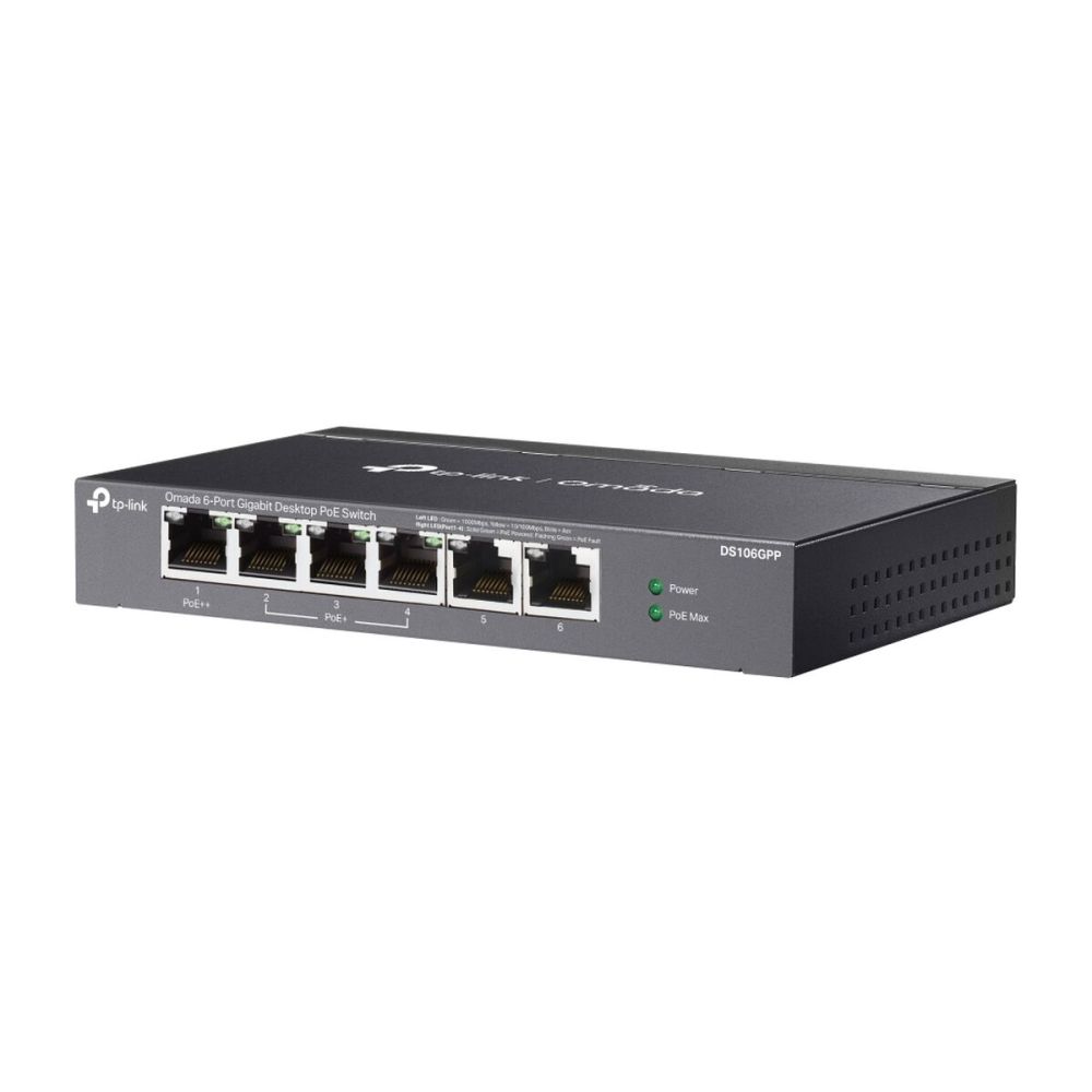 OMADA DS106GPP, 6 Port Gigabit, 3 Port Gigabit PoE+, 64W, 1 Port Gigab