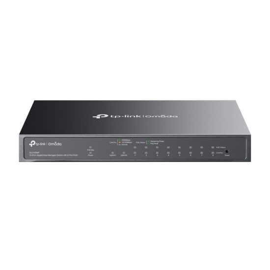 OMADA ES210GMP, 10 Port Gigabit, 8 Port PoE+, 1Port Gigabit Combo SFP,