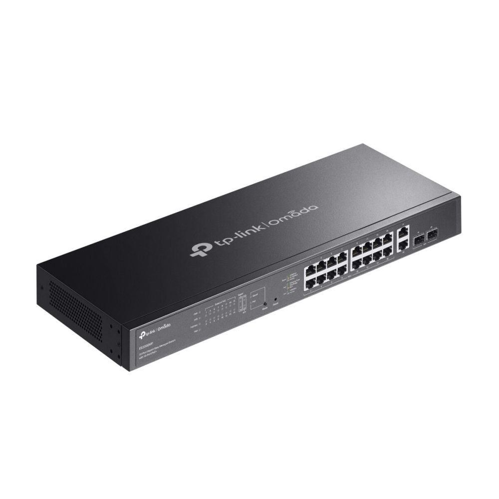 Omada ES220GMP, 16 Port Gigabit, 16 Port PoE+, 2 Port Gigabit SFP, 250
