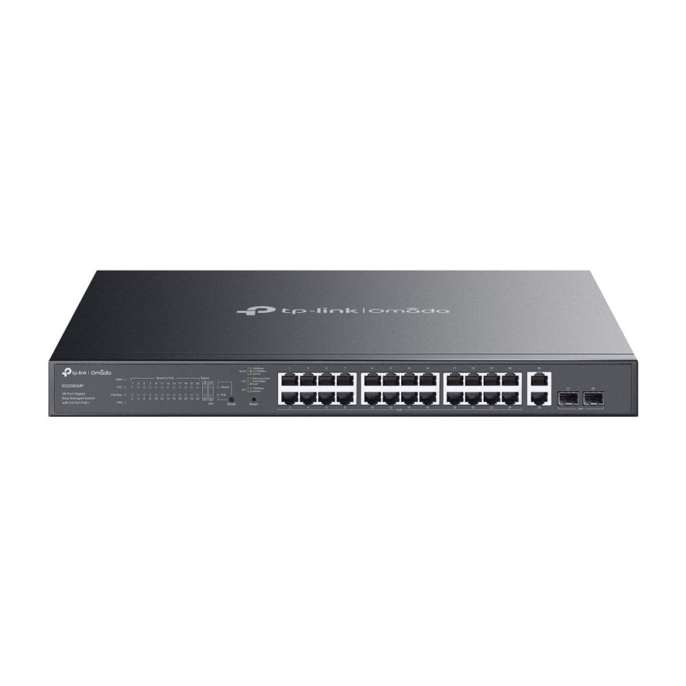 OMADA ES228GMP, 28 Port Gigabit, 24 Port Poe+, 2 Port Gigabit SFP, 384