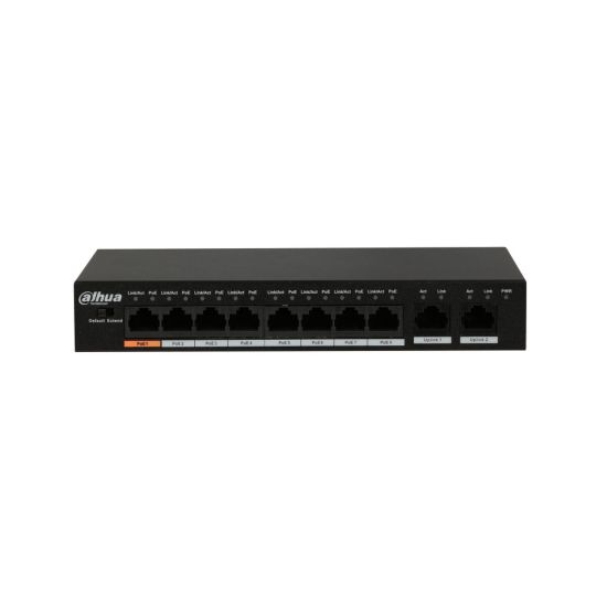 DAHUA PFS3010-8ET-96, 8 Port, MegaBit, PoE 96W, 2 Port GigaBit Uplink,
