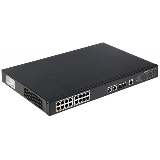 DAHUA PFS4218-16ET-240-V2, 16 Port, MegaBit, PoE 240W, 2 Port GigaBit 