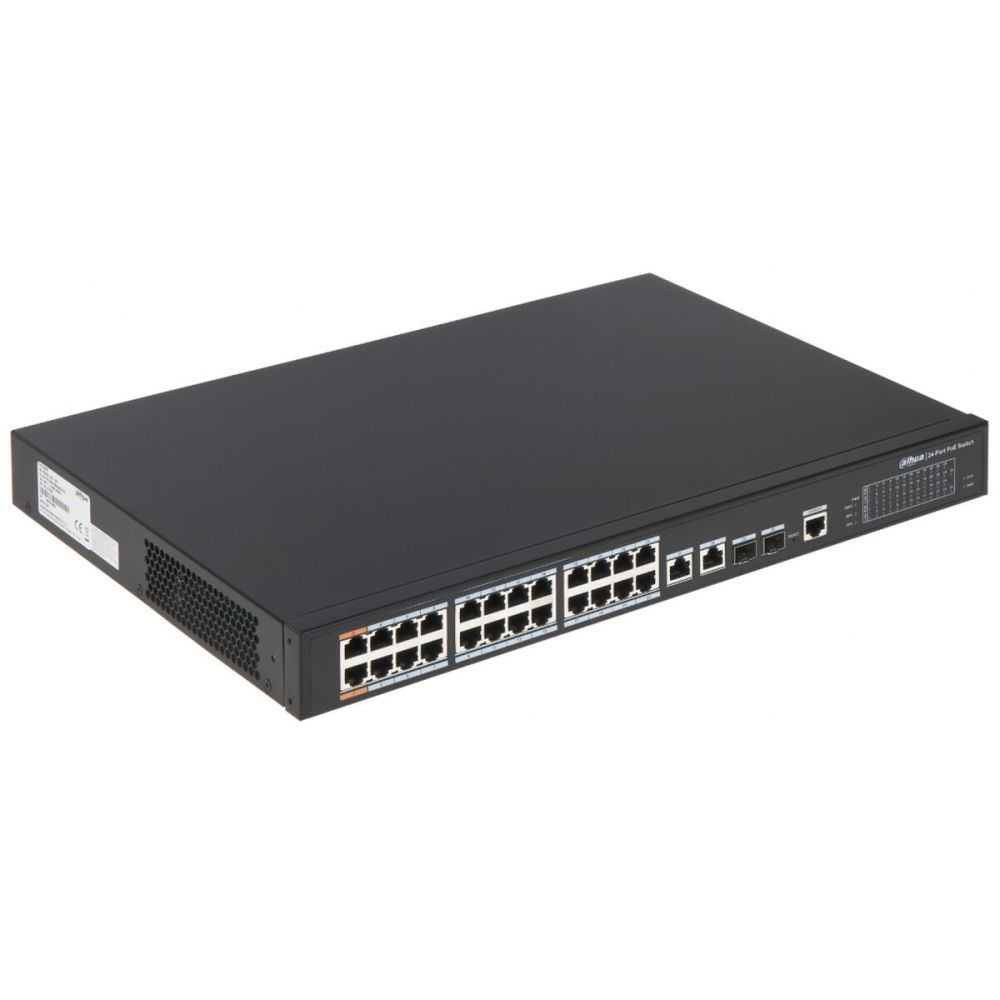 DAHUA PFS4226-24ET-240-V3, 24 Port, MegaBit, PoE 240W, 2 Port GigaBit 