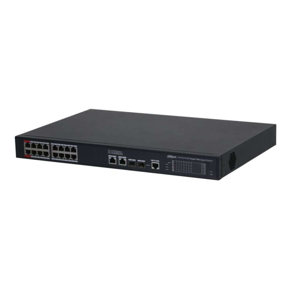 DAHUA S4220-16GT-240, 16 Port, Gigabit, PoE 240W, 2 Port Gigabit Uplin