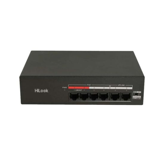 HILOOK NS-0106MP-35(B), 4 Port, Megabit, PoE 35W, 2 Port Megabit Uplin