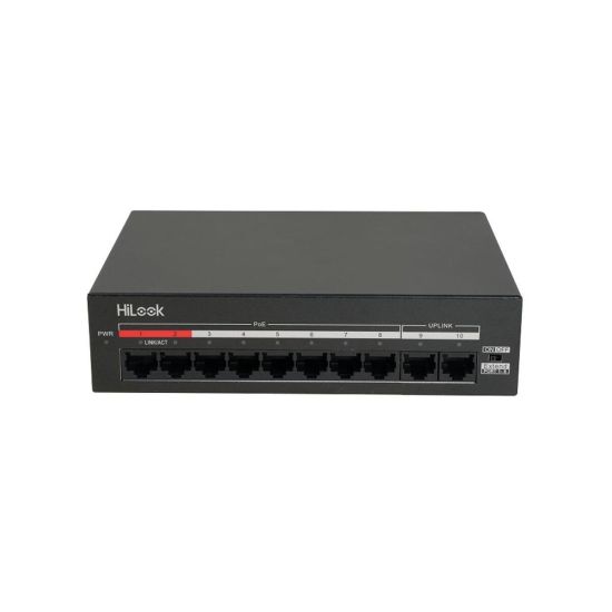 HILOOK NS-0110MP-60, 8 Port, Megabit, PoE 60W, 2 Port Megabit Uplink, 