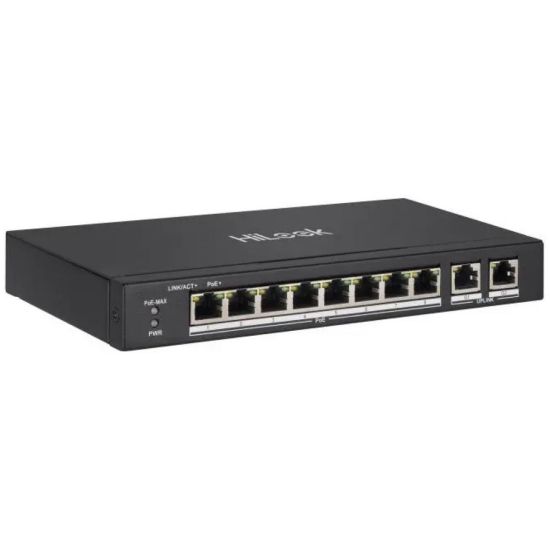 HILOOK NS-0310P-60(B), 8Port, Megabit, PoE 60W, 2 Port Gigabit Uplink,