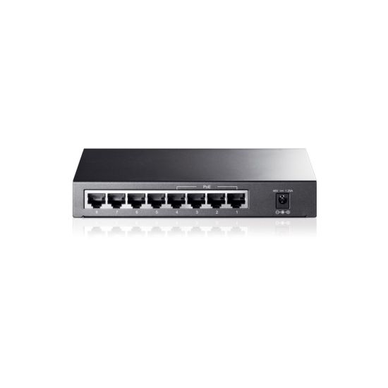 TP-LINK TL-SG1008P, 8 Port, GigaBit, 4 Port PoE, 55W, Yönetilemez, Met