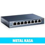 TP-LINK TL-SG108, 8 Port, GigaBit, Yönetilemez, Metal Kasa, Masaüstü S