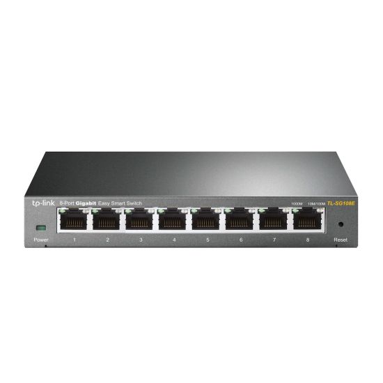 TP-LINK TL-SG108E, 8 Port, GigaBit, Easy Smart, Yönetilebilir, Metal K