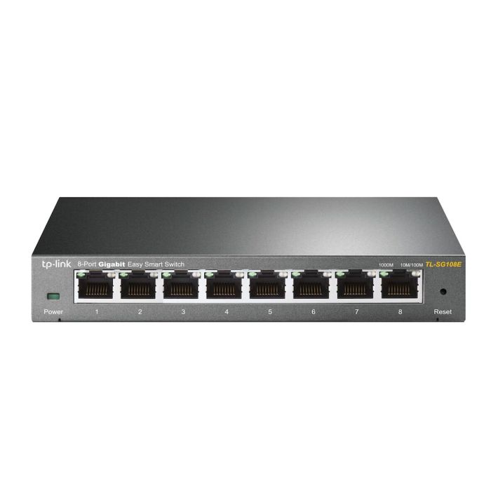TP-LINK TL-SG108E, 8 Port, GigaBit, Easy Smart, Yönetilebilir, Metal K