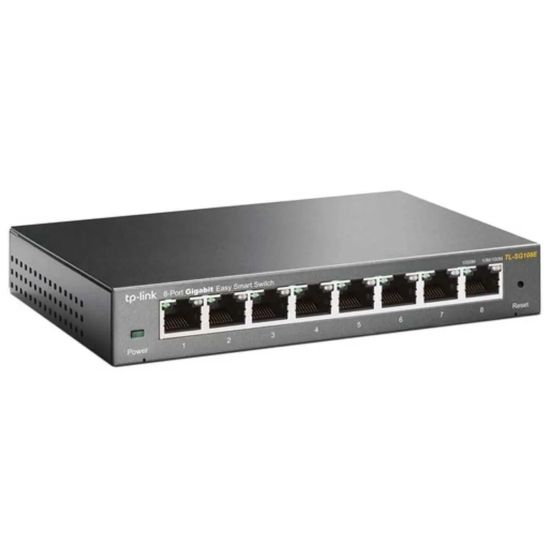 TP-LINK TL-SG108E, 8 Port, GigaBit, Easy Smart, Yönetilebilir, Metal K