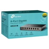 TP-LINK TL-SG108E, 8 Port, GigaBit, Easy Smart, Yönetilebilir, Metal K