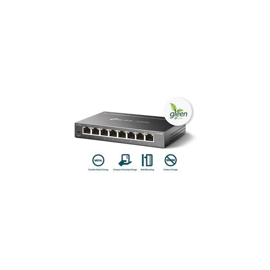 TP-LINK TL-SG108E, 8 Port, GigaBit, Easy Smart, Yönetilebilir, Metal K