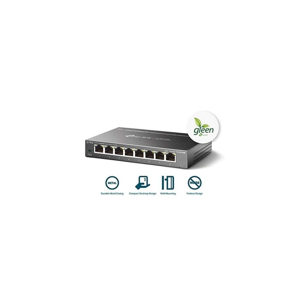 TP-LINK TL-SG108E, 8 Port, GigaBit, Easy Smart, Yönetilebilir, Metal K