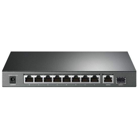 TP-LINK TL-SG1210P, 8 Port, Gigabit, PoE 63W, 1 Port SFP, Yönetilemez,