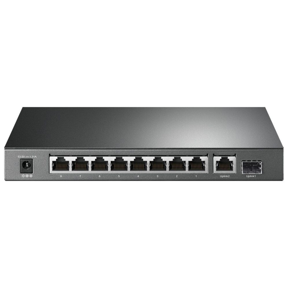 TP-LINK TL-SG1210P, 8 Port, Gigabit, PoE 63W, 1 Port SFP, Yönetilemez,