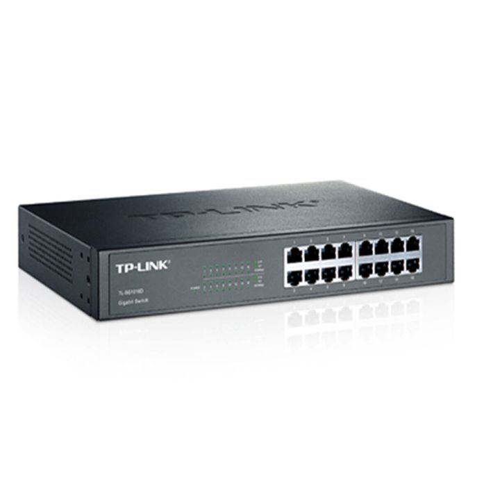 TP-LINK TL-SG1016D 16 Port 10/100/1000 Gigabit Metal Kasa Desktop Swit