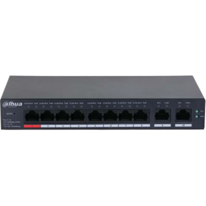 DAHUA CS4010-8GT-110, 8 Port, Gigabit, PoE 110W, 2 Port Uplink, Cloud 