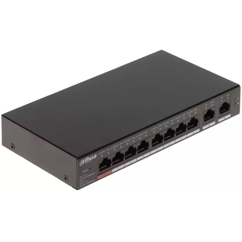 DAHUA CS4010-8GT-110, 8 Port, Gigabit, PoE 110W, 2 Port Uplink, Cloud 