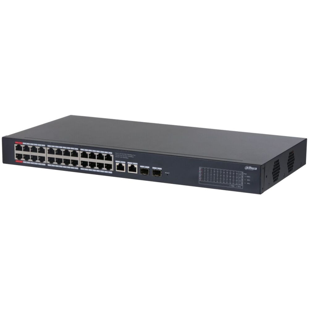 DAHUA CS4228-24GT-375, 24Port, Gigabit, PoE 375W, 2 Port Uplink, 2 Por
