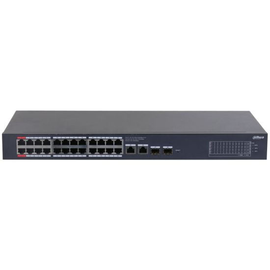 DAHUA CS4228-24GT-375, 24Port, Gigabit, PoE 375W, 2 Port Uplink, 2 Por