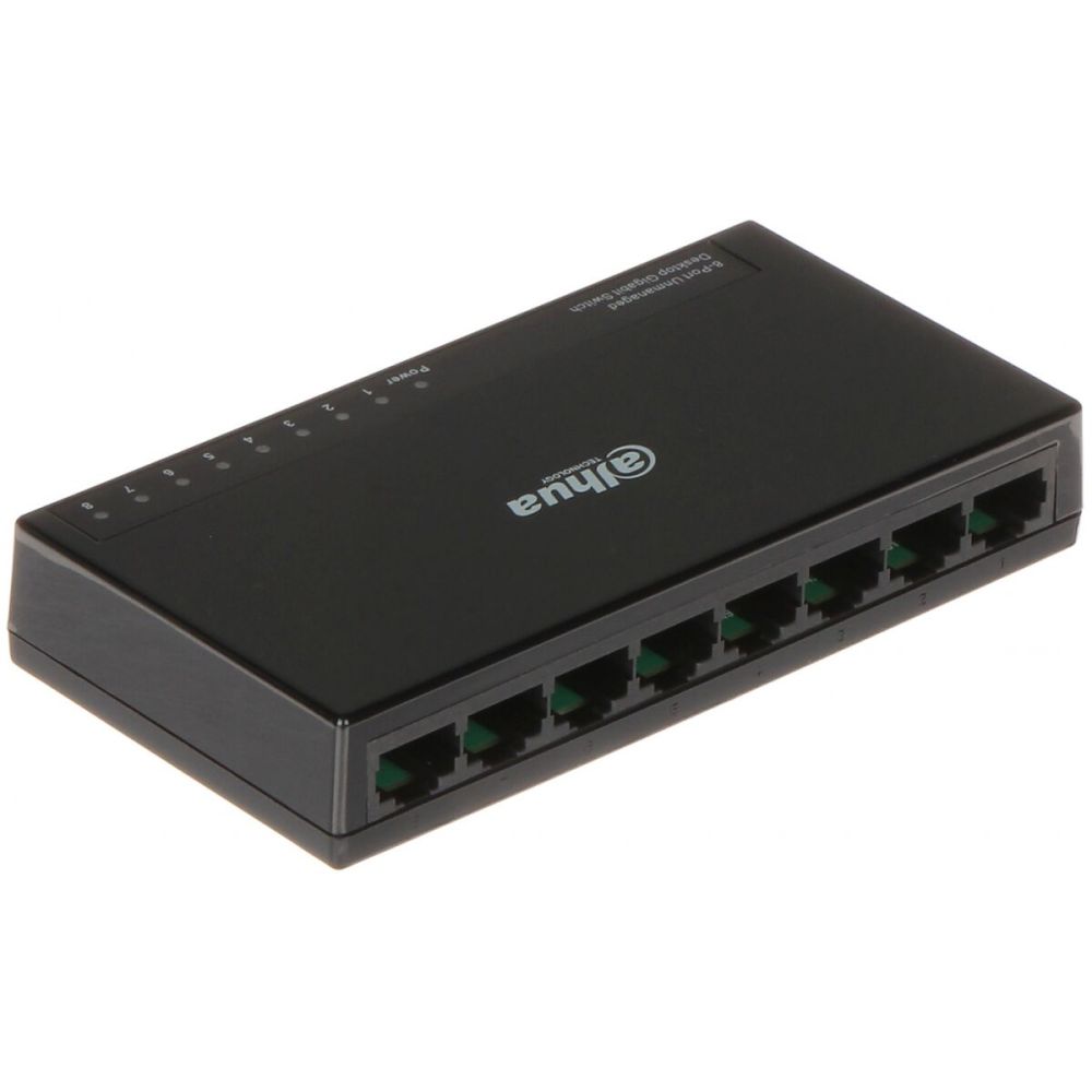 DAHUA PFS3008-8GT-L, 8 Port, GigaBit, Yönetilemez, Masaüstü Switch