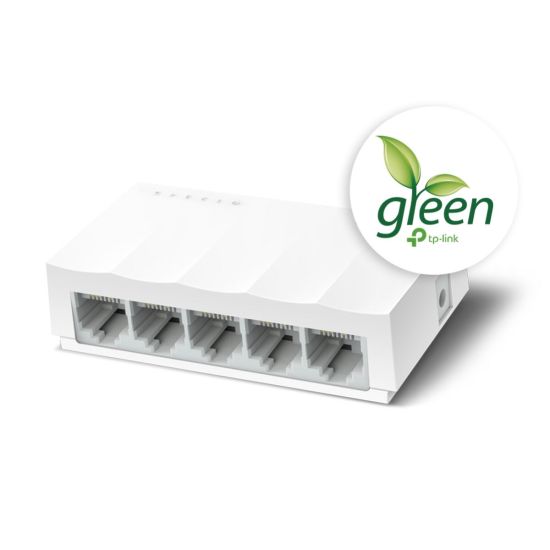 TP-LINK LS1005, Green Tech, 5 Port, MegaBit, Yönetilemez, Masaüstü Swi