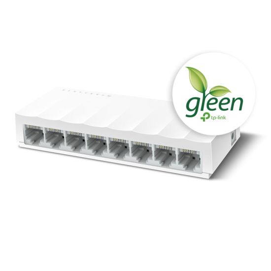 TP-LINK LS1008, Green Tech, 8 Port, MegaBit, Yönetilemez, Masaüstü Swi