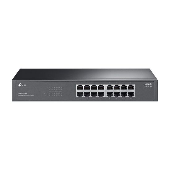 TP-LINK LS1016G, Green Tech, 16 Port GigaBit, Yönetilemez, Metal Kasa,