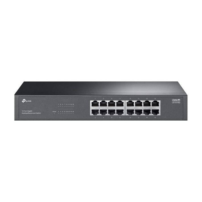 TP-LINK LS1016G, Green Tech, 16 Port GigaBit, Yönetilemez, Metal Kasa,