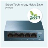 TP-LINK LS105G, Green Tech, 5 Port, GigaBit, Metal Kasa, Yönetilemez, 