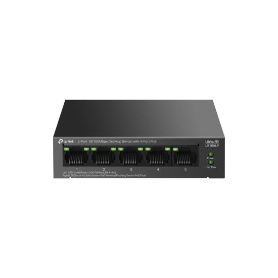 TP-LINK LS105LP, Green Tech, 5 Port, MegaBit, 4 Port PoE 41W, Metal Ka