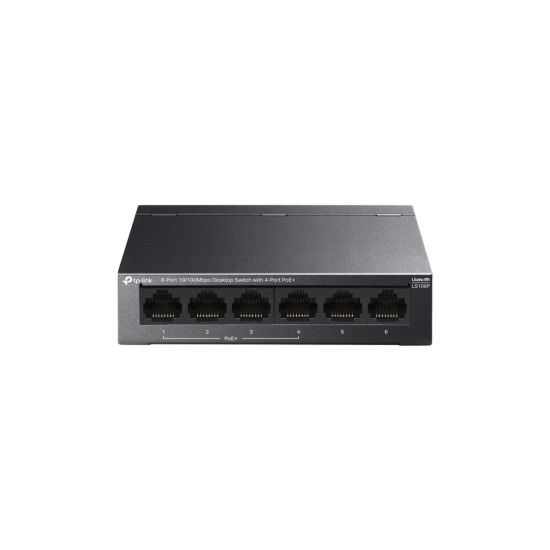 TP-LINK LS106P, Green Tech, 6 Port, MeggaBit, 4 Port PoE+ 65W, Metal K