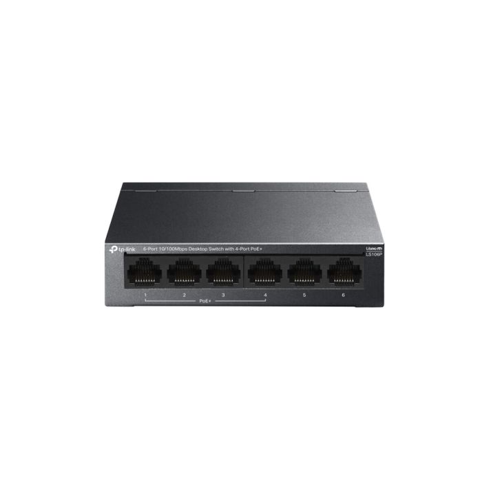 TP-LINK LS106P, Green Tech, 6 Port, MeggaBit, 4 Port PoE+ 65W, Metal K