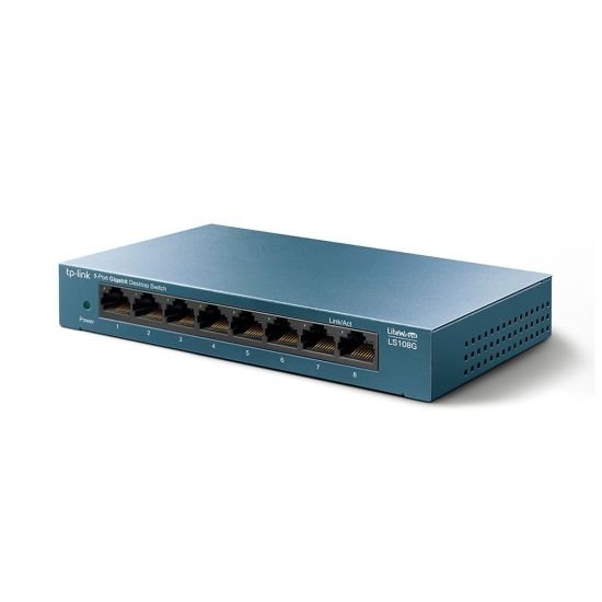 TP-LINK LS108G, Green Tech, 8 Port GigaBit, Yönetilemez, Masaüstü Swit