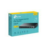 TP-LINK LS1210GP, Green Tech, 8 Port Gigabit, PoE 61W, 1 Port Gigabit 