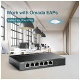 TP-LINK TL-SF1006P, 6 Port, MegaBit, 4 Port PoE 67W, Yönetilemez, Meta